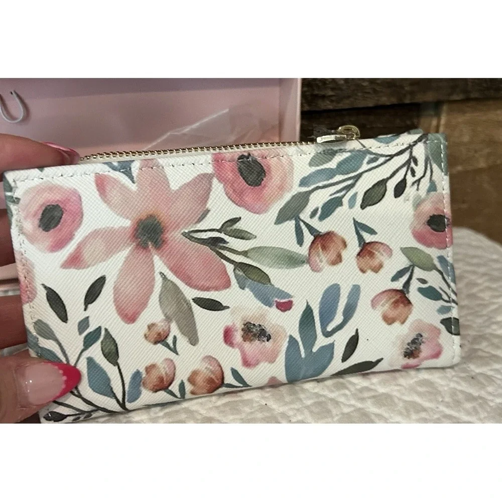 Nanette Lepore Bi Fold Wallet Lipstick Pink NWT‎